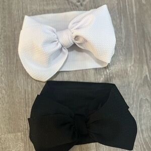 White and Black Kids Headband Set